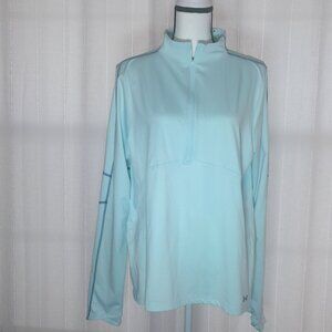 Under Armour Fitted Light Green 1/2 Zip Sweatshirt XXL